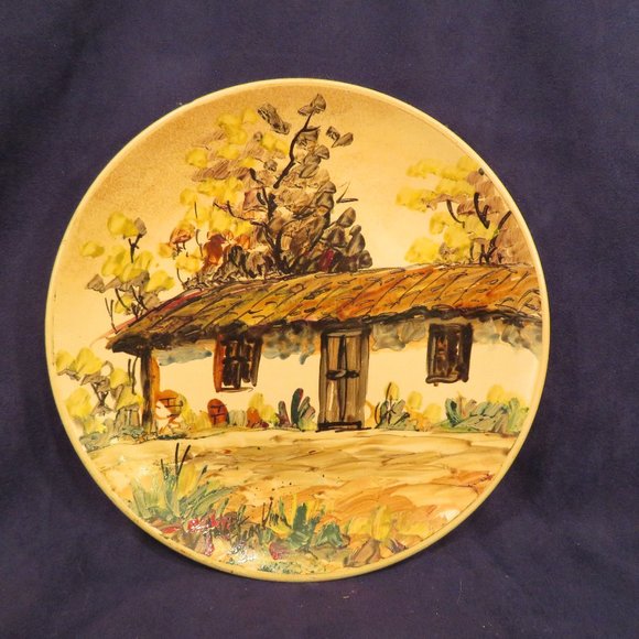 Vintage Chilean Ceramic Handpainted Plate 8" Dia. (168C) - Picture 1 of 2